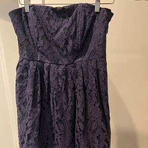 Michael Stars Navy Lace Strapless Dress
